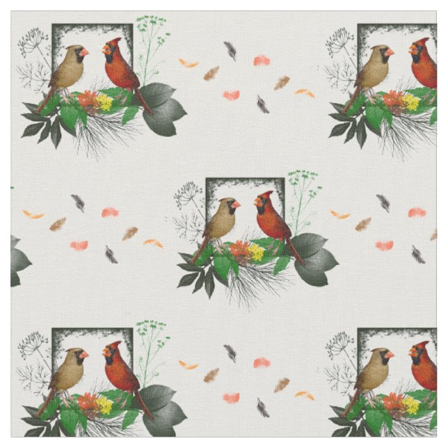 Cardinals Corner Fabric (choose colour) (Close Up)