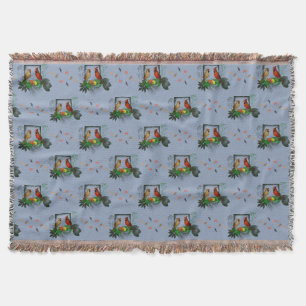 Cardinals Corner Throw Blanket (Light Blue)