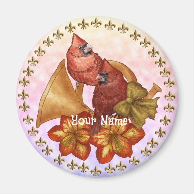 Cardinals Horn  Magnet (Front)