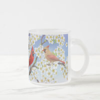 Cardinals in Flowering Apple Tree Mug