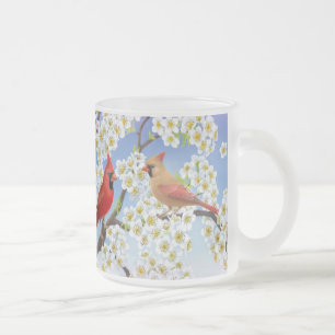 Cardinals in Flowering Apple Tree Mug