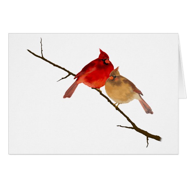 cardinals on a branch (Front Horizontal)