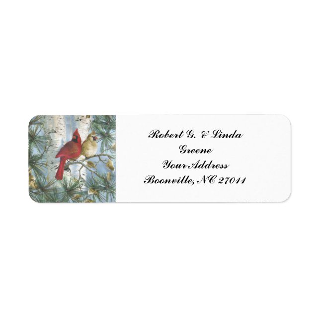 CARDINALS--RETURN ADDRESS LABELS (Front)