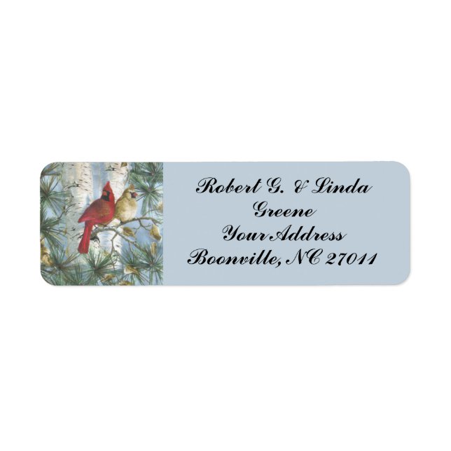CARDINALS--RETURN ADDRESS LABELS (Front)
