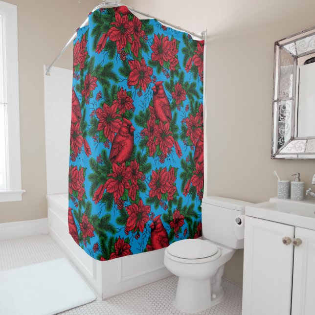 Cardinals Shower Curtain (In Situ)