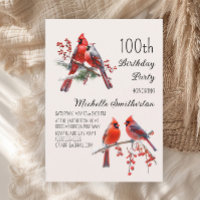 Cardinals Snow Winter Birds 100th Birthday