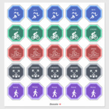 Cardio Days Workout Tracker Planner Stickers