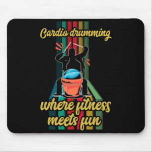 Cardio Drumming Gym Exercise Funny Fitness Cl W Mouse Mat