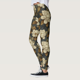 Cardio Gardenias Accent Gifts For Grandma Leggings