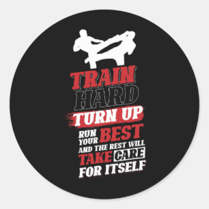 Cardio Kickboxing Design For Kickboxer Classic Round Sticker