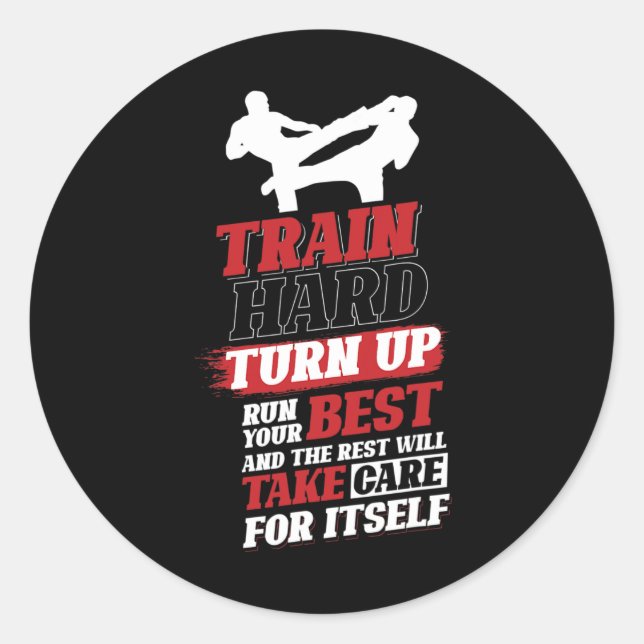Cardio Kickboxing Design For Kickboxer  Classic Round Sticker (Front)
