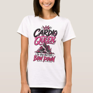 Cardio Queen Bow Down Women's Fitness T-Shirt