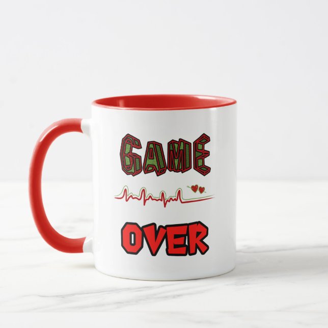Cardiogramma with hearts mug (Left)