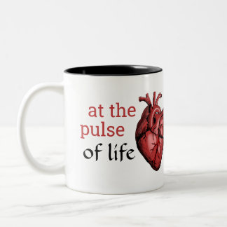 Cardiologist - At the heart of life design red Two-Tone Coffee Mug