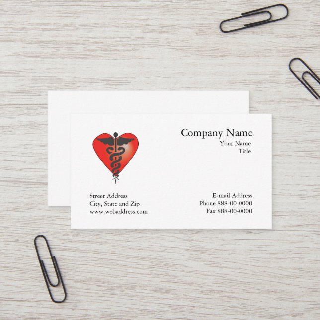 Cardiologist  Business Card (Front/Back In Situ)