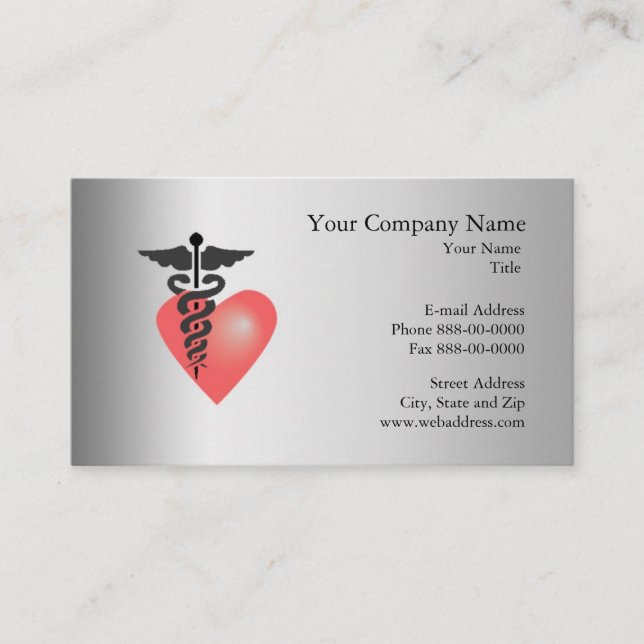 Cardiologist  Business Card (Front)