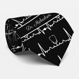 Cardiologist Cardiogram Name Medical Doctor Tie