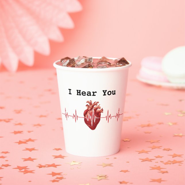Cardiologist Heart Doctor Cardiology Echo Design Paper Cups (Insitu)
