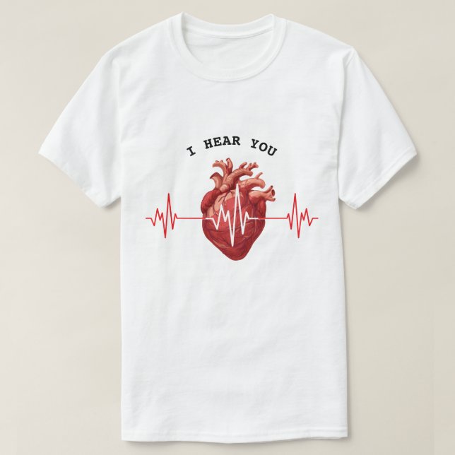 Cardiologist Heart Doctor Cardiology Echo Design T-Shirt (Design Front)