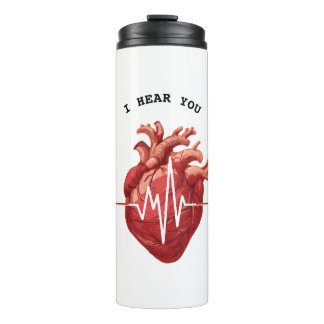 Cardiologist Heart Doctor Cardiology Echo Design Thermal Tumbler