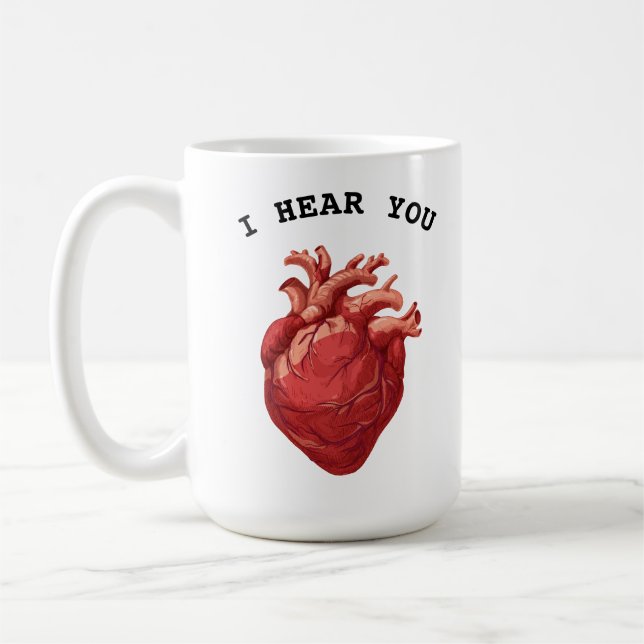 cardiologist heart doctor cardiology I Hear You Coffee Mug (Left)