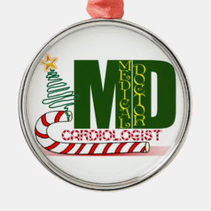 CARDIOLOGIST HEART DOCTOR CHRISTMAS MERRY METAL TREE DECORATION