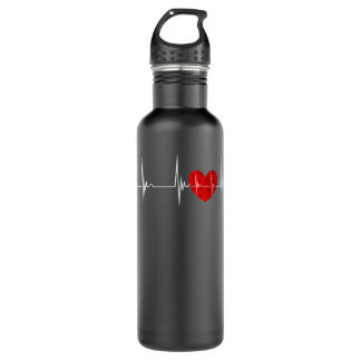 Cardiologist Heart EKG Heartbeat Pulseline Cardiol 710 Ml Water Bottle