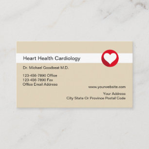 Cardiologist Medical Business Cards
