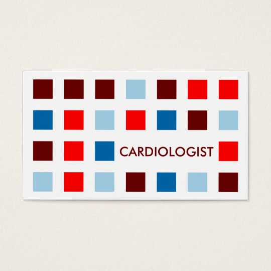 CARDIOLOGIST (mod squares) Business Card