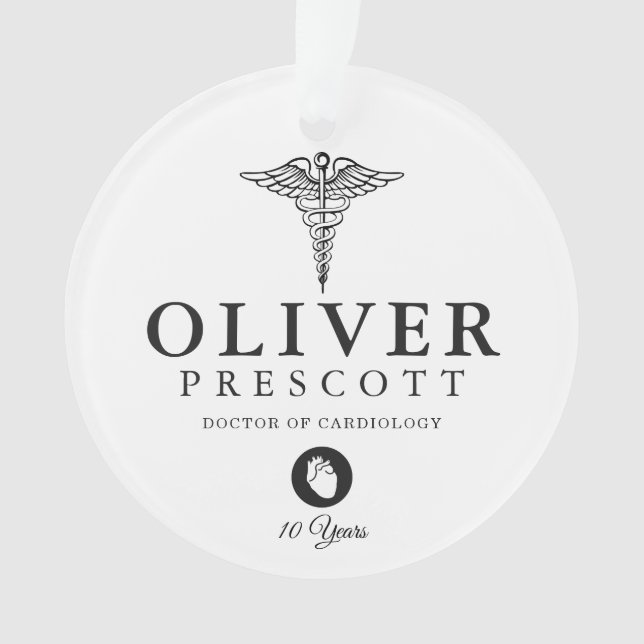 Cardiologist Professional Graduation | Retirement Ornament (Front)