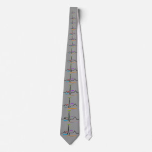Cardiologist QRS Complex Mens Tie Grey
