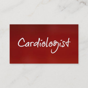 Cardiologist Red Business Card