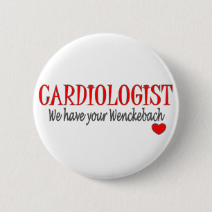 Cardiologist Wenckebach Funny T-shirt & Gifts 6 Cm Round Badge