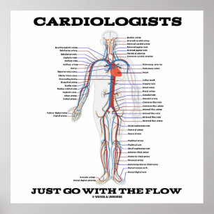Cardiologists Just Go With The Flow (Circulatory) Poster