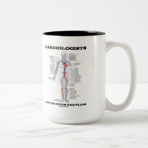 Cardiologists Just Go With The Flow (Circulatory) Two-Tone Coffee Mug
