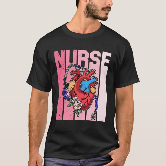Cardiology Cardiologist Cardiograph Nurse Professi T-Shirt (Front)