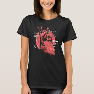 Cardiology Cardiologist Keep Heart Safe Anatomy Di T-Shirt