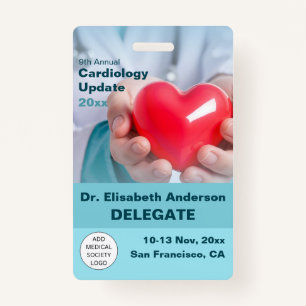 Cardiology Cardiothoracic Medical Conference ID Badge