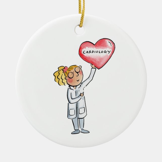 Cardiology Ceramic Tree Decoration (Front)