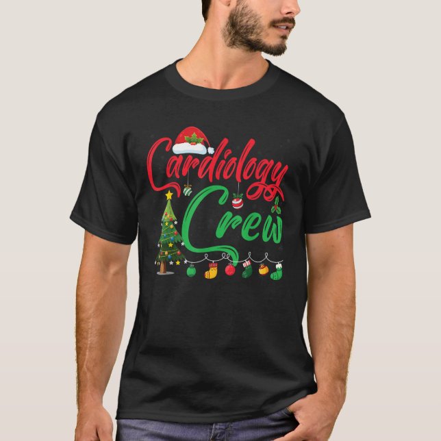 Cardiology Christmas Crew Xmas Lighting Tree Cardi T-Shirt (Front)