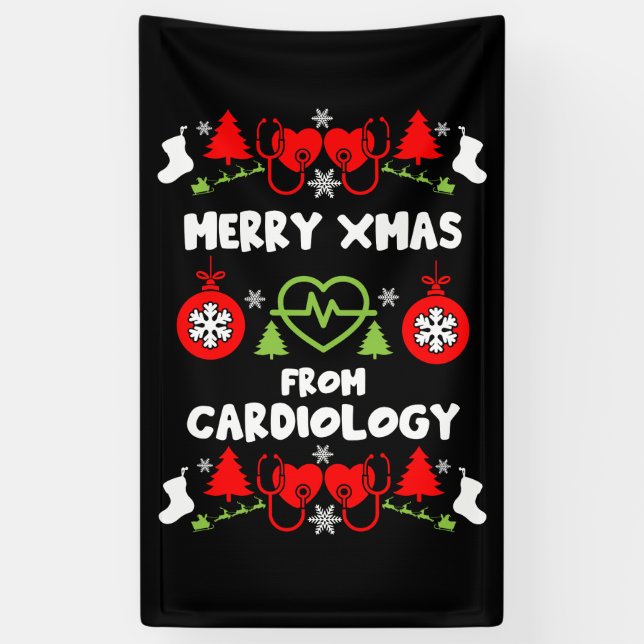Cardiology Christmas Medical Staff Gifts Banner (Vertical)
