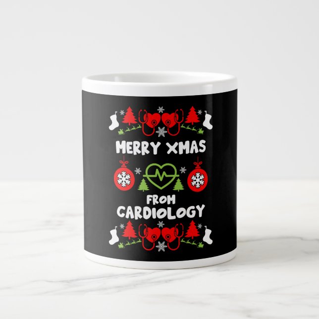 Cardiology Christmas Medical Staff Gifts Large Coffee Mug (Front)