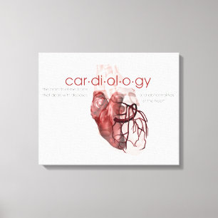 Cardiology Definition Art Canvas Print