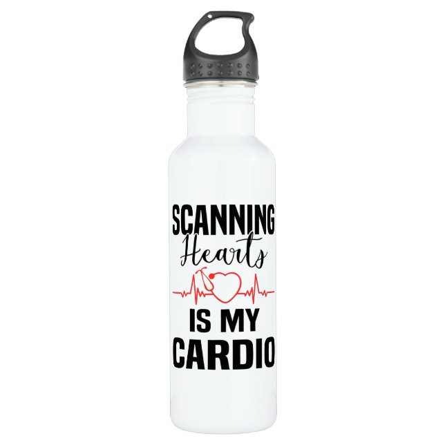 Cardiology Heart Surgery Heartbeat Cardiologist 710 Ml Water Bottle (Front)