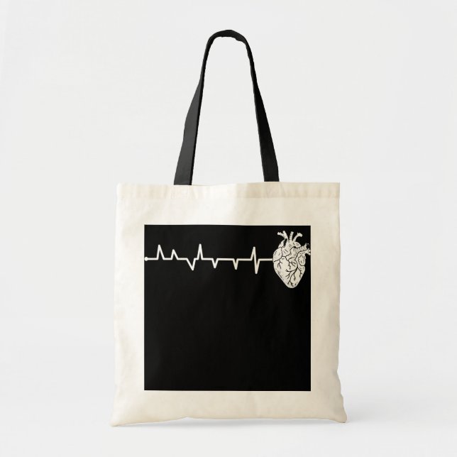 Cardiology Heartbeat for Cardiac Nurse Tote Bag (Front)
