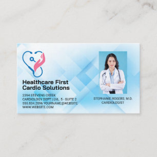 Cardiology Logo   Medicine   Physician Business Card