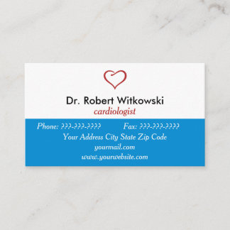 Cardiology Medical Business Cards