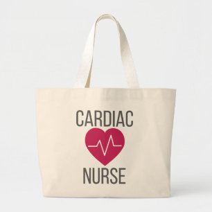 Cardiology Nurse Gift Cardiac Nurse Gift Large Tote Bag