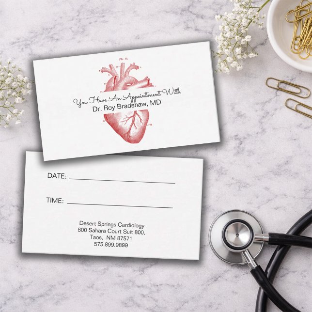 Cardiology Or Cardiologist Appointment Card (Creator Uploaded)