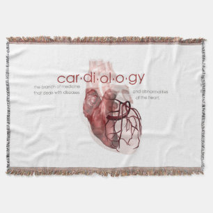 Cardiology throw blanket